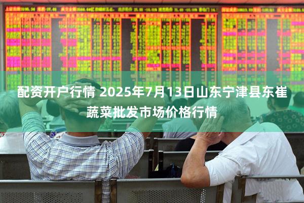 配资开户行情 2025年7月13日山东宁津县东崔蔬菜批发市场价格行情