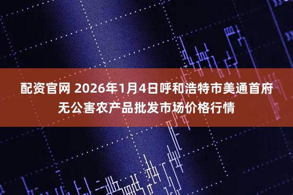 配资官网 2026年1月4日呼和浩特市美通首府无公害农产品批发市场价格行情